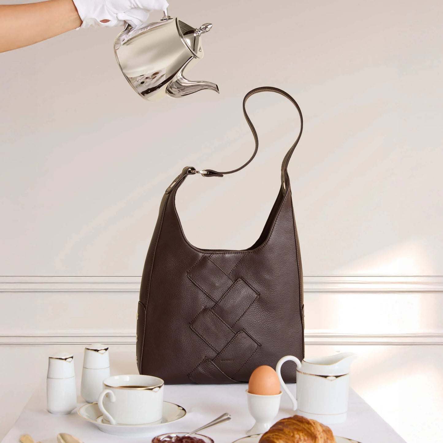 Tim Med Espresso Pebble Weave/Silver