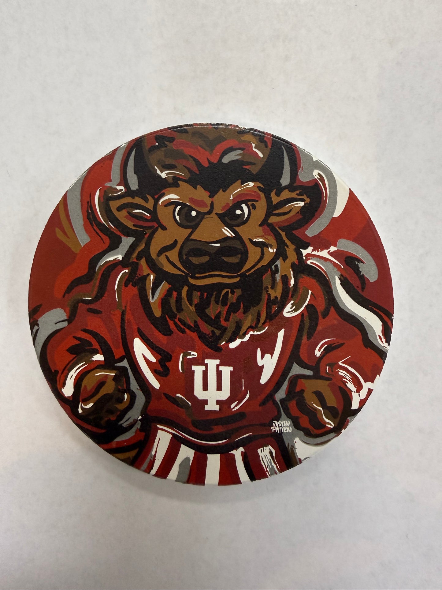 IU Bison Stone Coaster