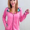 Tara Zip Up Pullover Pink