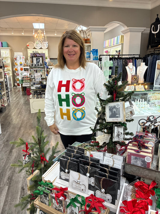 Ho Ho Ho Bow Sweatshirt