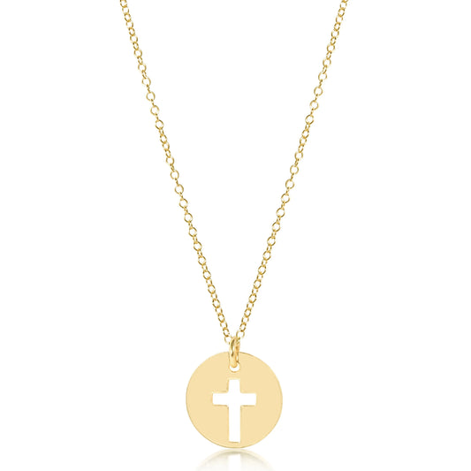 N16GBLEGD 16" Necklace Gold - Blessed Gold Disc