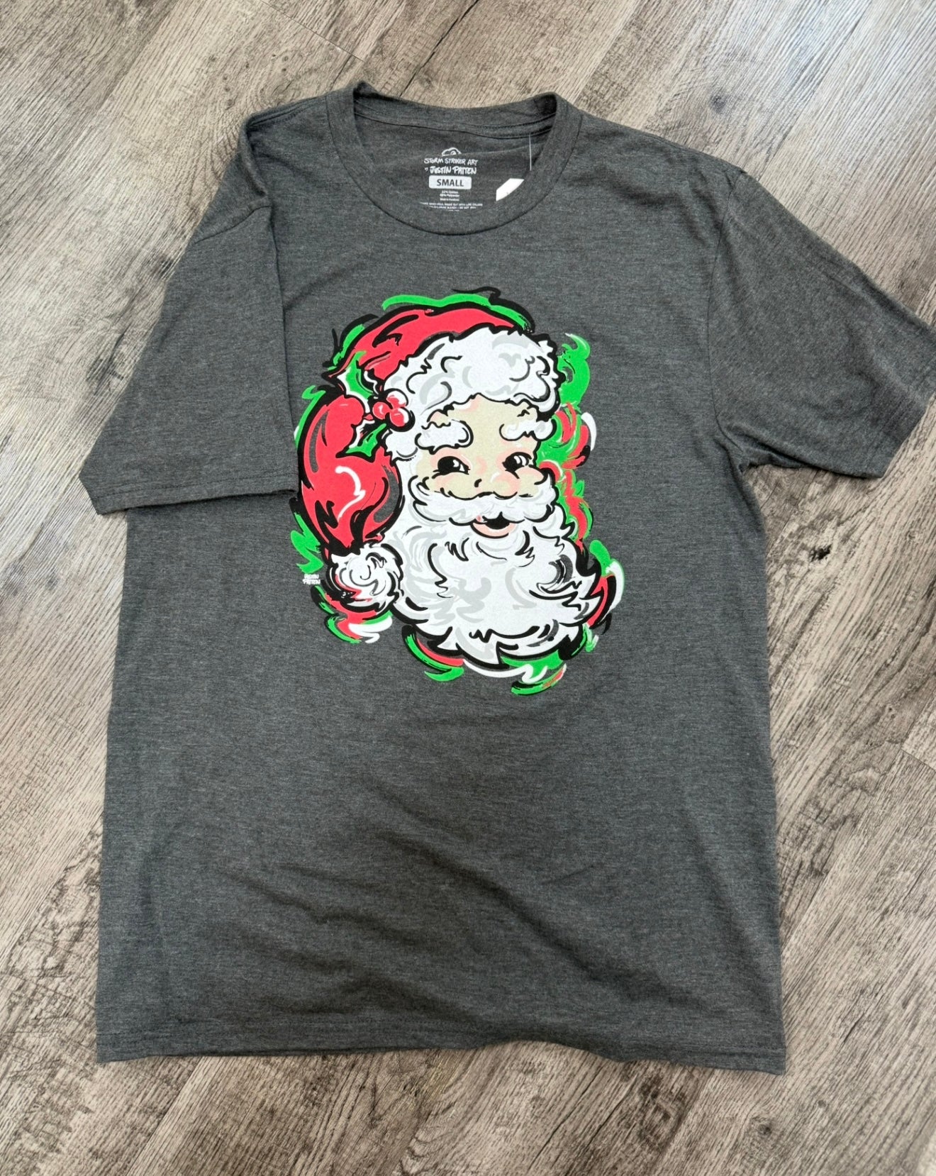 Vintage Santa Tee Charcoal
