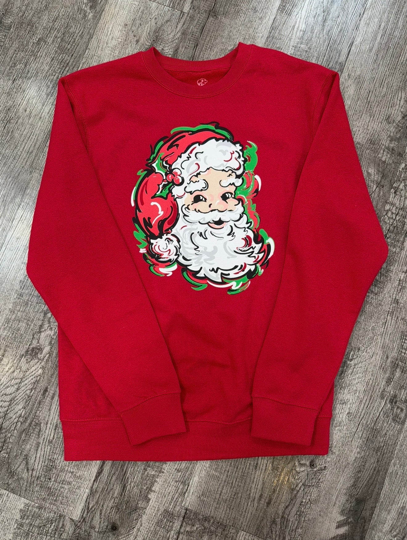 Vintage Santa Crew Sweatshirt RED, CHARCOAL, HEATHER