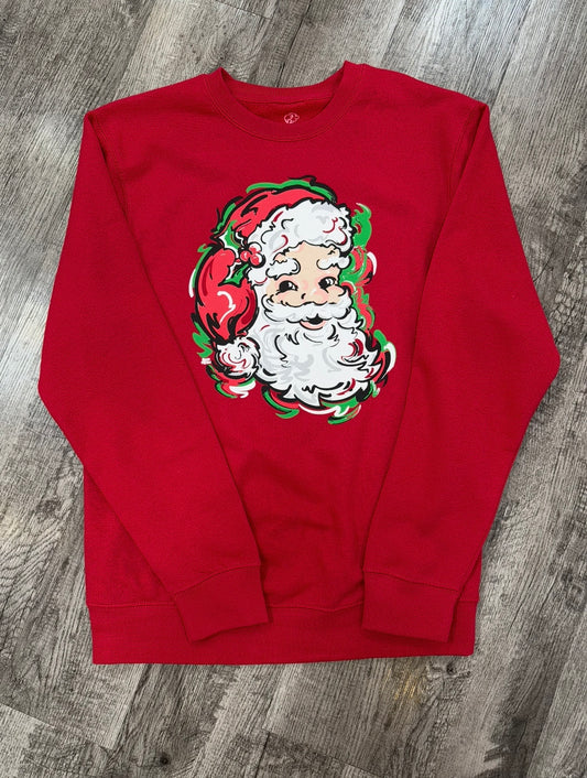 Vintage Santa Crew Sweatshirt RED, CHARCOAL, HEATHER