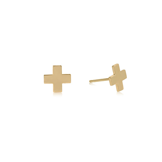ESCSG Signature Cross Stud - Gold