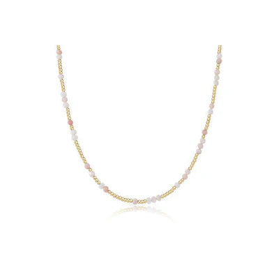N15HOPUNWGEMPOP 15" Choker Hope Unwritten- Gemstone - Pink Opal