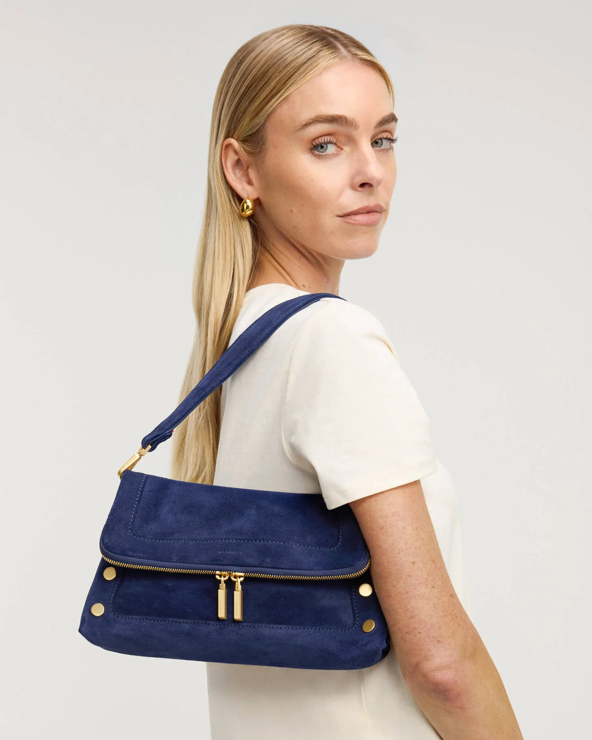 PREORDER NOW!  Beverly Med Manor Suede/Brushed Gold