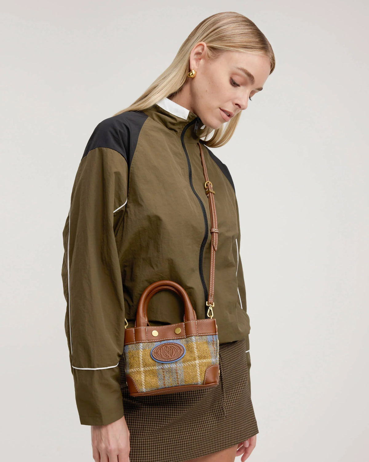 PREORDER NOW!  Olympia Tote Mini Highlands Tweed/Antique Gold