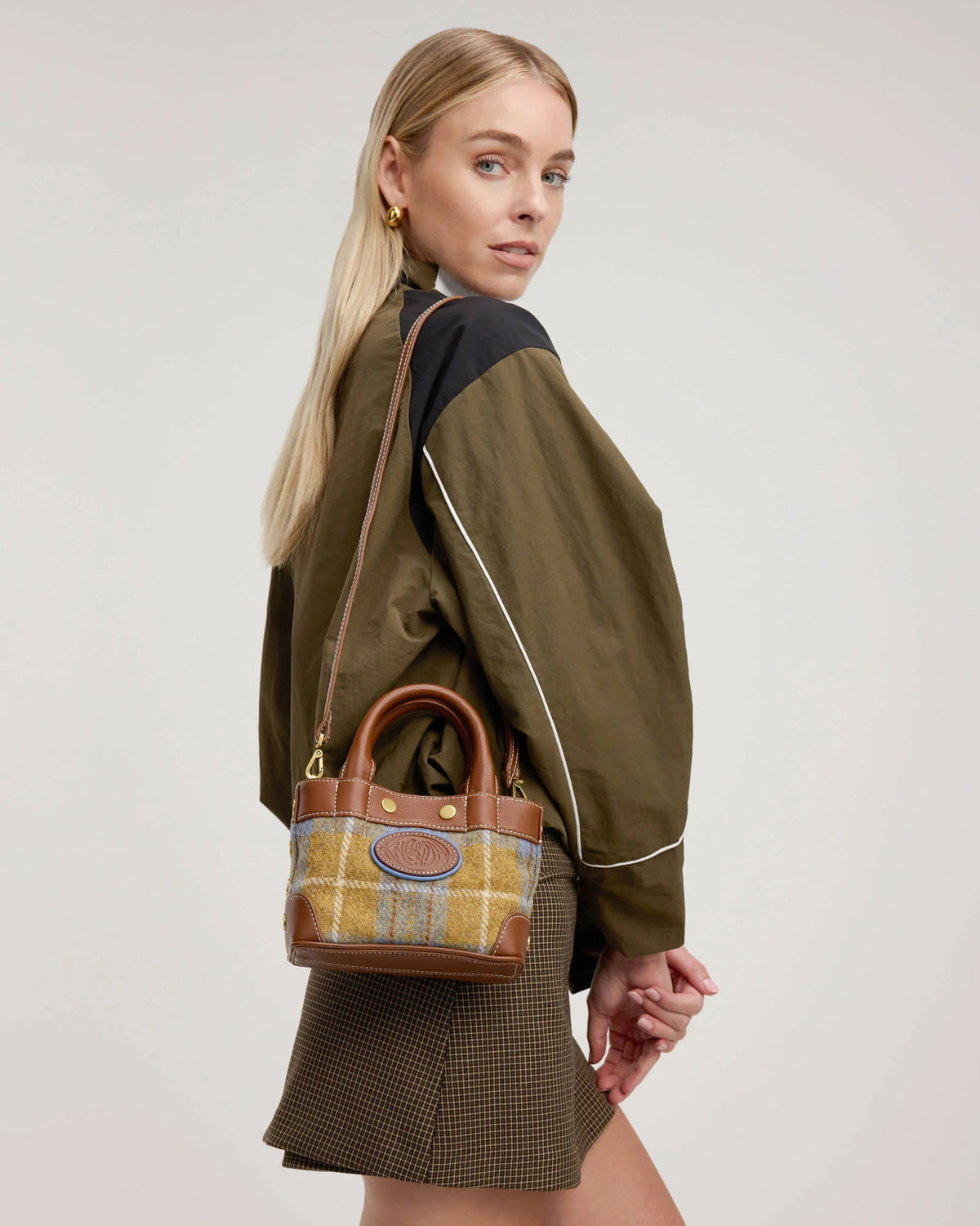 PREORDER NOW!  Olympia Tote Mini Highlands Tweed/Antique Gold