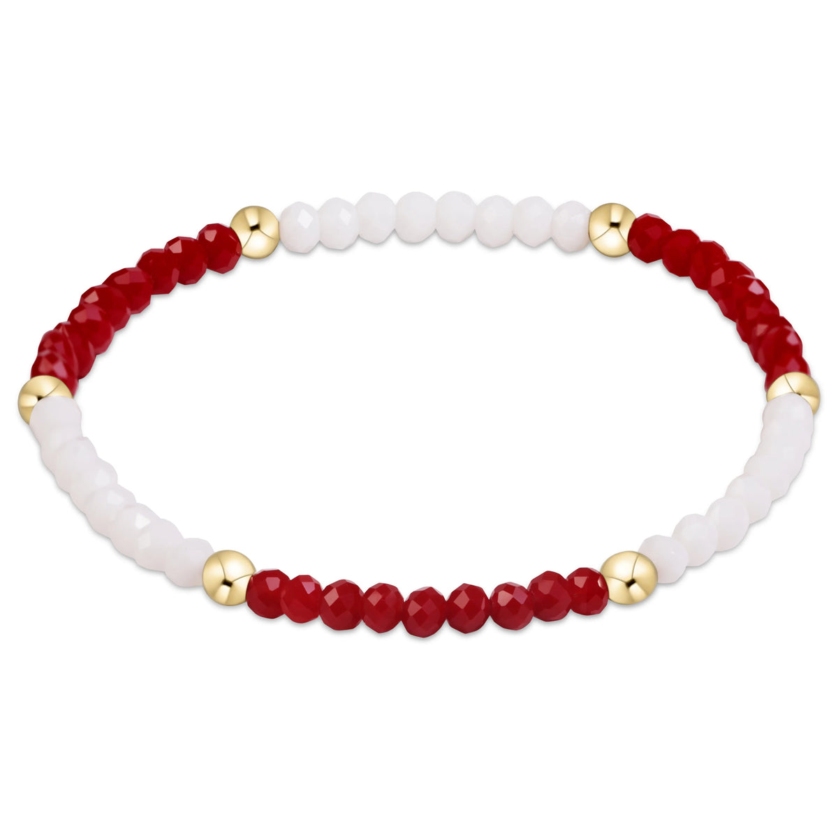 BGDFLPRESCRMWHI  Flirty Presence Bracelet - Crimson - White
