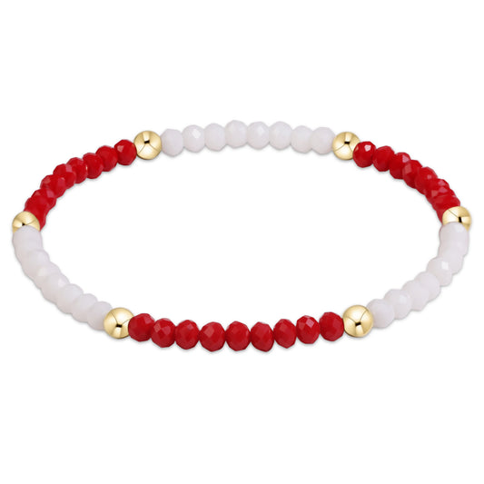 BGDFLPRESRWHI  Flirty Presence Bracelet - Red - White