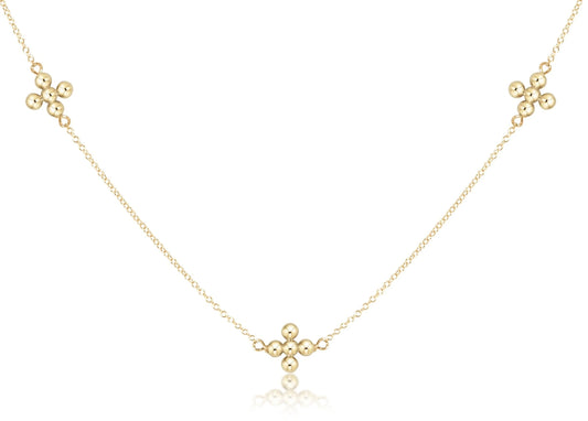 N17SIGCLSCG 17" Choker Simplicity Chain Gold Classic Beaded