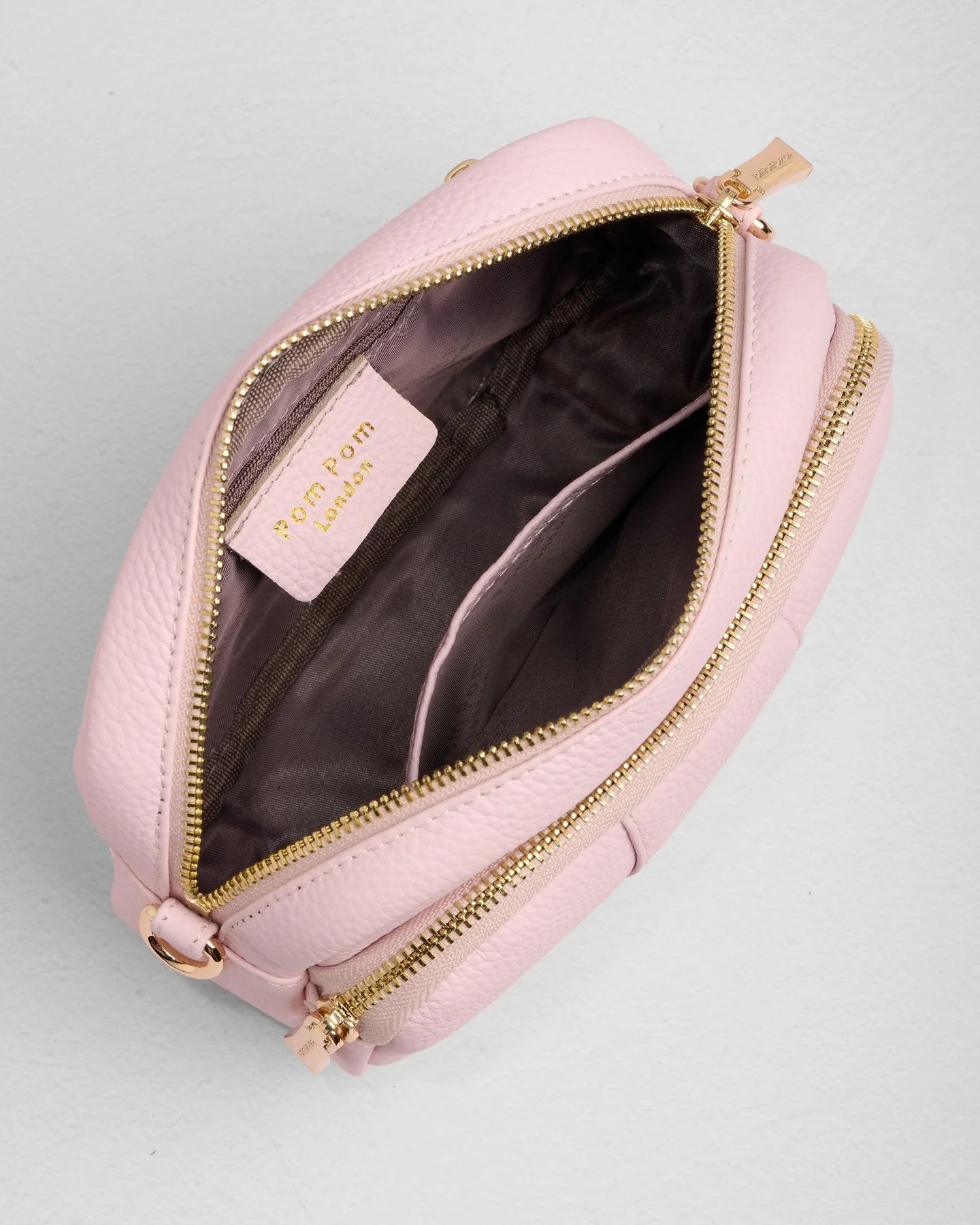 Original Bag Cherry Blossom Pink + 2 Straps  Pink & White Stitched and Gold Chain