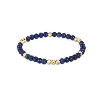 BWOP3LAP Worthy Pattern 3mm Bead Bracelet - Lapis