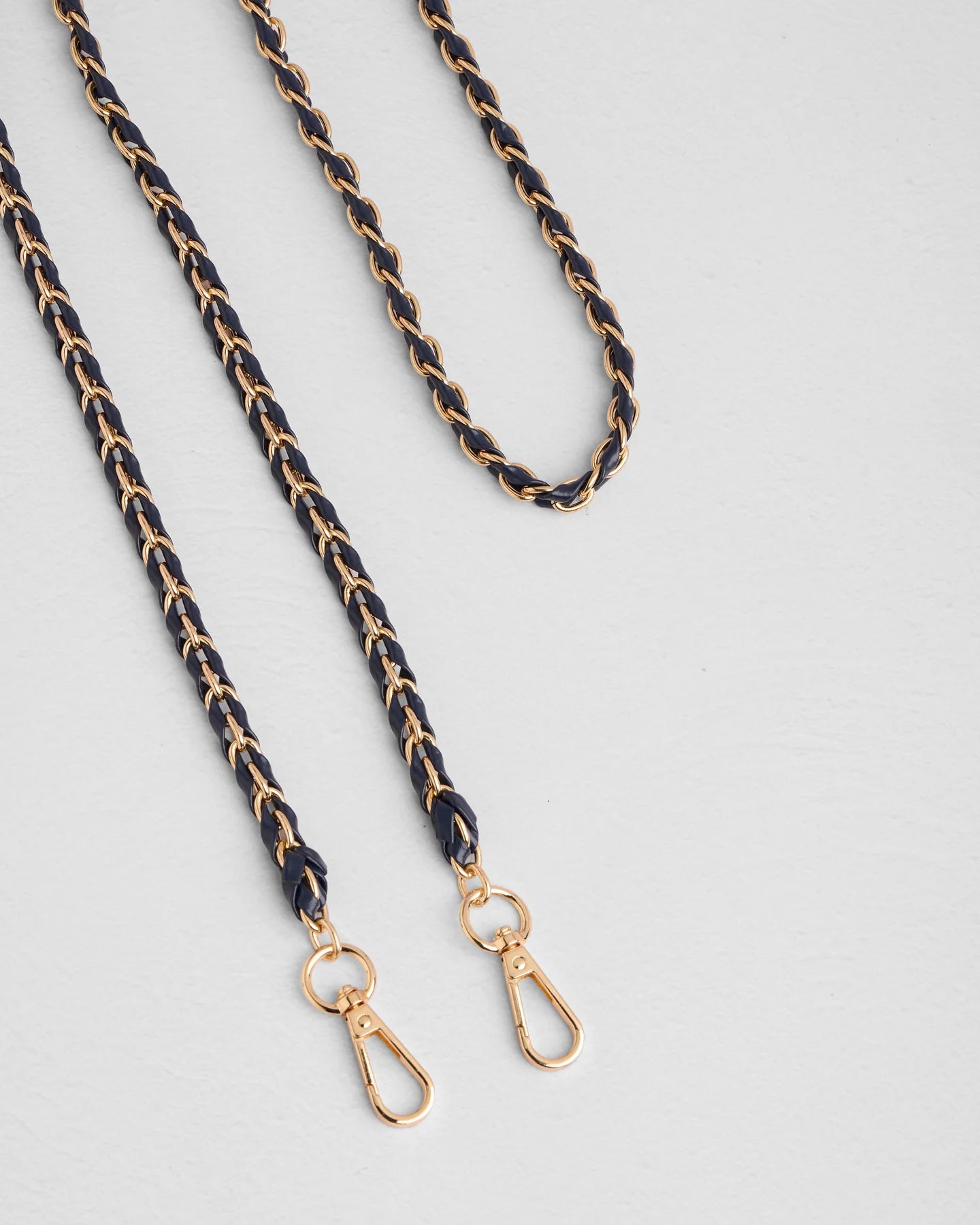 City Slim Bag Navy  + 2 Straps Gold Navy Weave & Navy Mix