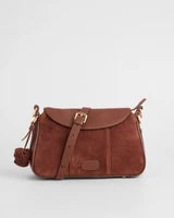 Pom Pom London Sunbury Mini Bag Suede & Leather Bag Chocolate