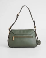 Pom Pom London Sunbury Mini Bag Suede & Leather Bag Herb Green