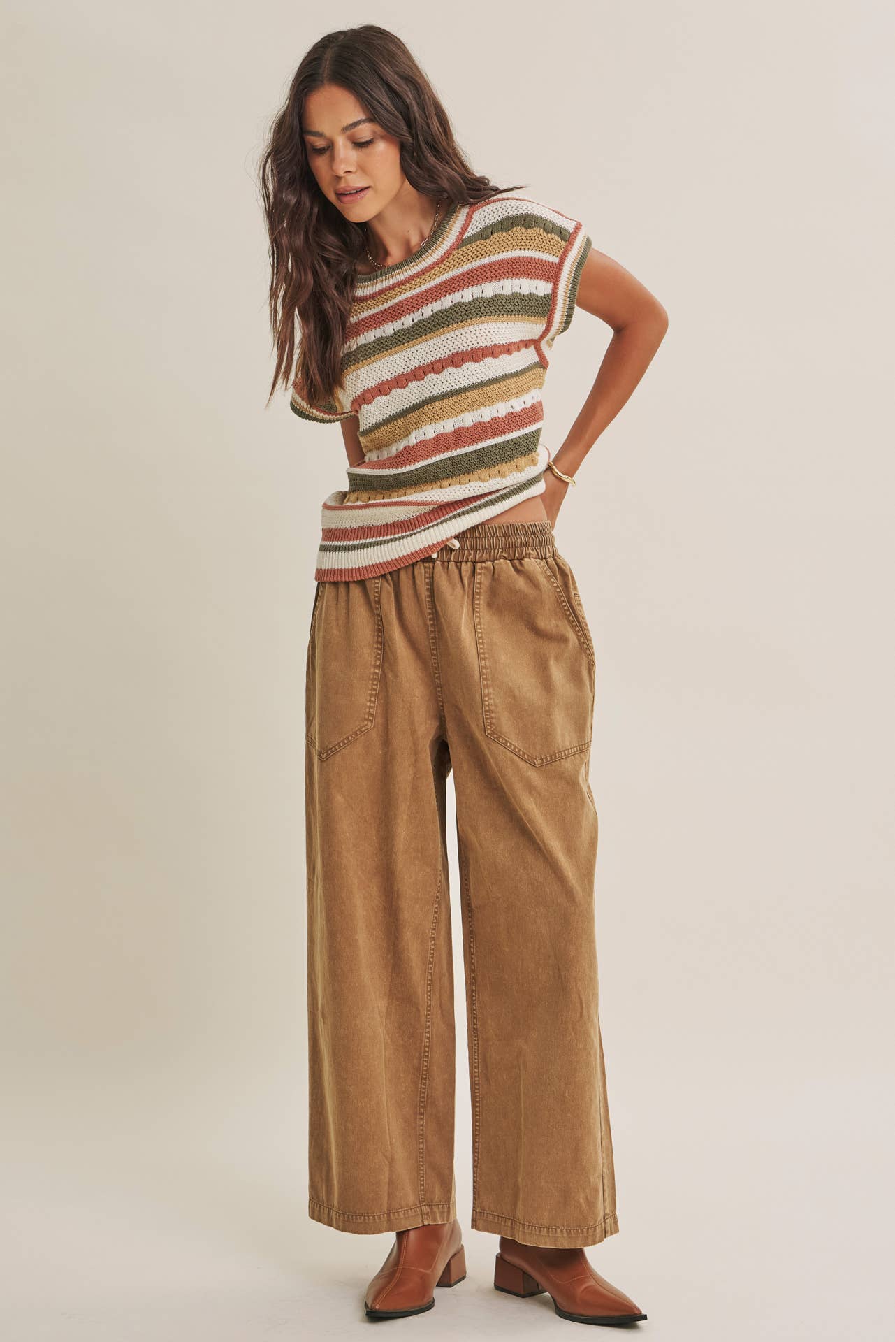 Easy Breezy Made For Laid Back Days Stripe Sweater Vest