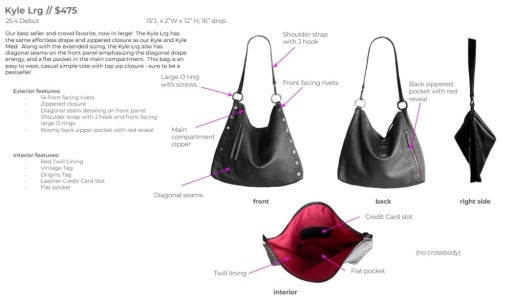 COMING SOON!  Kyle Large Cherrywood Pebble/Brushed Gold