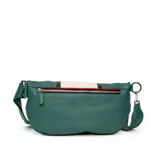 Charles Crossbody Large Clubhouse Stripe/Silver