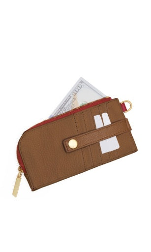 210 East Mahogany Pebble/Brushed Gold Red Zip