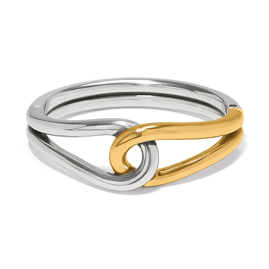 JF0256 Interlok Curve 2tn Hinged Bangle