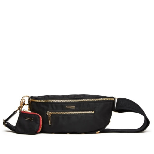 Charles Crossbody Med Black Nylon Cargo/Gold