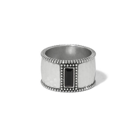 J6339C Pretty Tough Gem Black Wide Ring