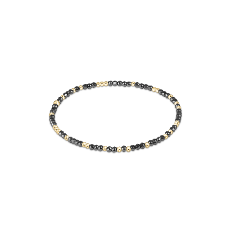 BEXHOPUNWSILFHEM2 enewton Extends - Hope Unwritten Silver Faceted Hematite 2mm Bead Bracelet