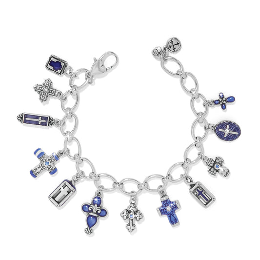 JF0368 UNITY CROSS BLUE CHARM BRC