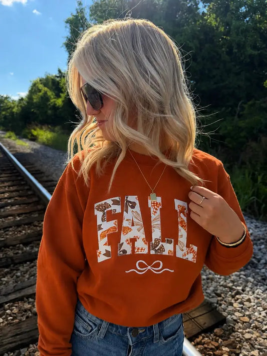 Burnt Orange Fall Sweatshirt