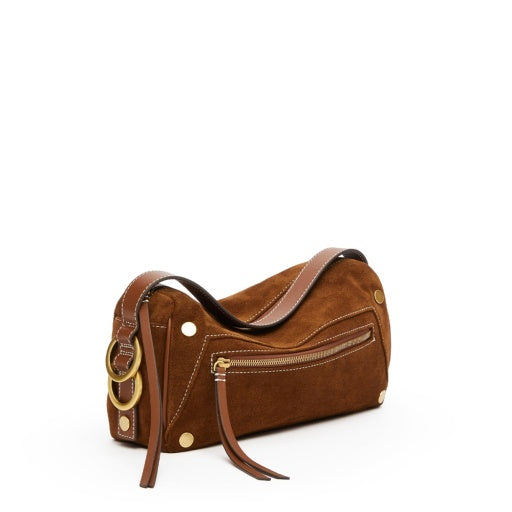 PREORDER NOW!  Doxie Medium Cinnamon Suede/Antique Gold