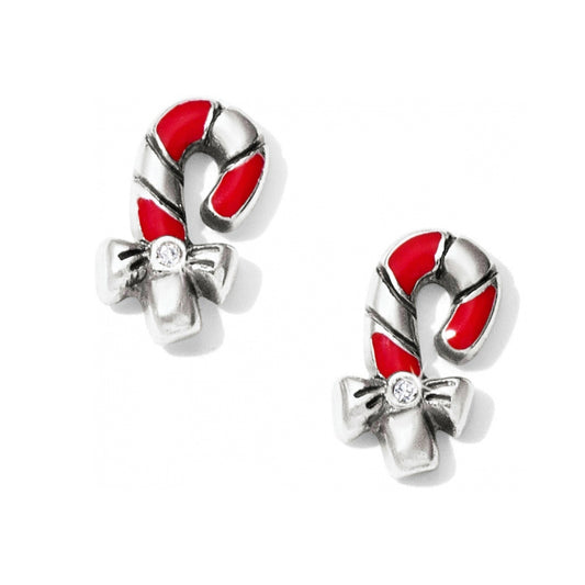 J22023 X-Mas Candycane Mini Post Earrings