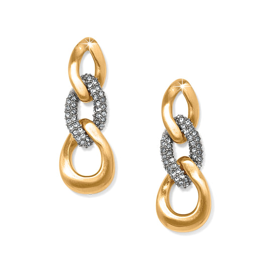 JA0067 Cleo Pave Link Gld Pst Drp