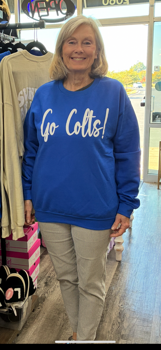 Go Colts Puff Sweatshirt Royal Blue