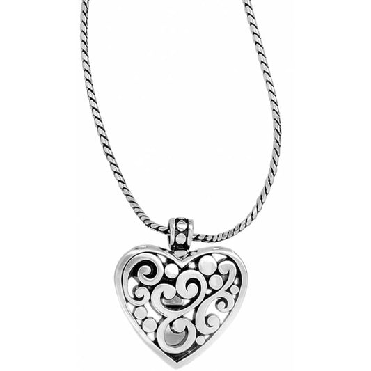 JN3040 Contempo Heart Badge Clip Necklace