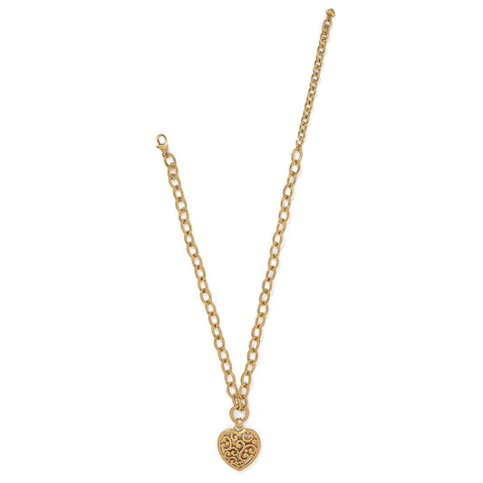JM0020 Contempo Medallion Heart Necklace