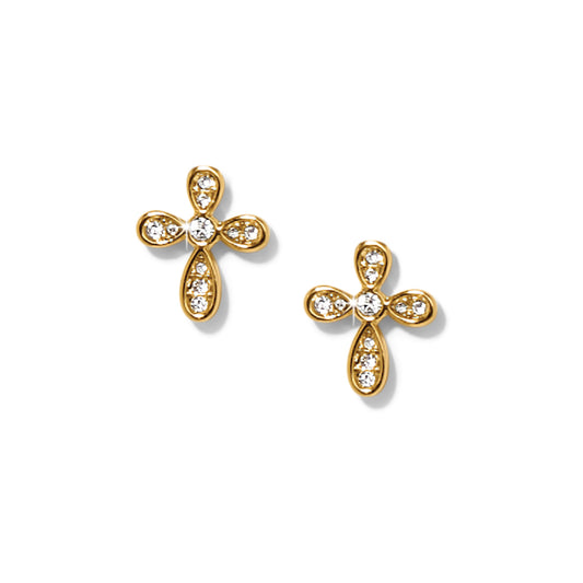 JA0073 Enchanting Cross Gld Pst Ear