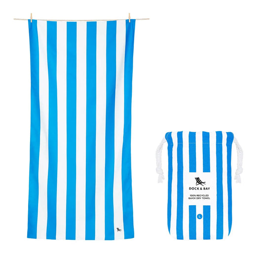 Large Bondi Blue Quick Dry Towel