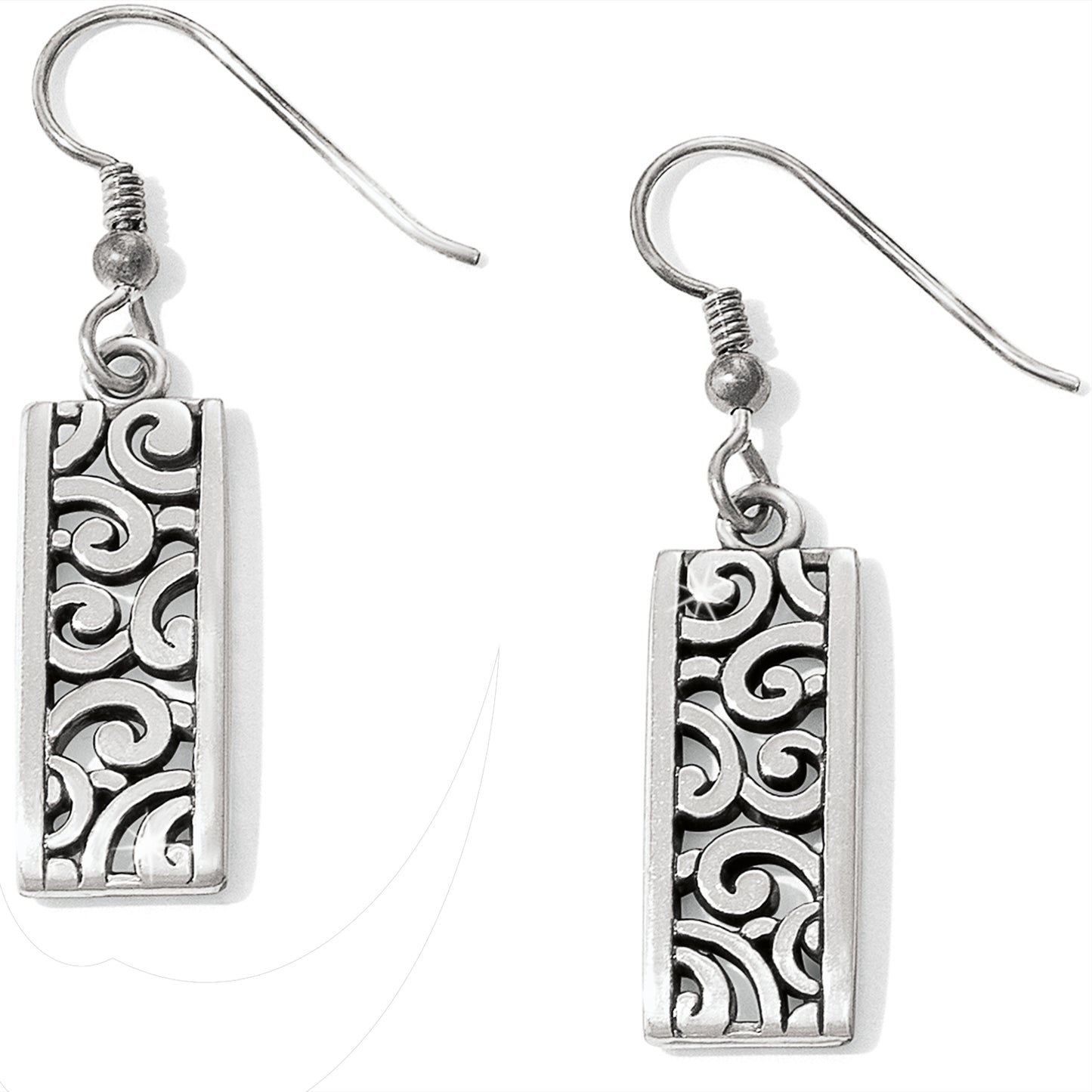 J13120 Deco Lace French Wire Earrings