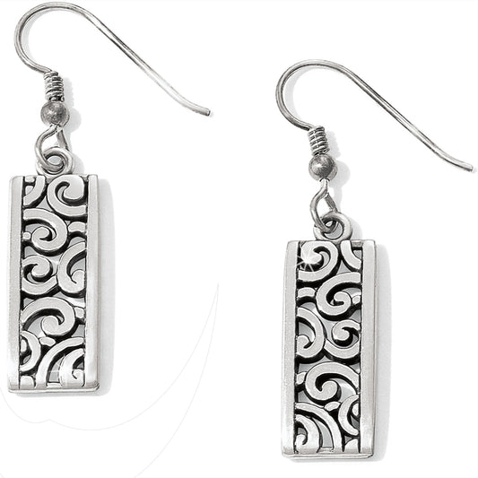 J13120 Deco Lace French Wire Earrings