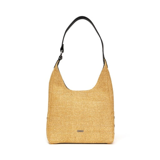 Tim Med Noir Smooth Raffia/Gunmetal