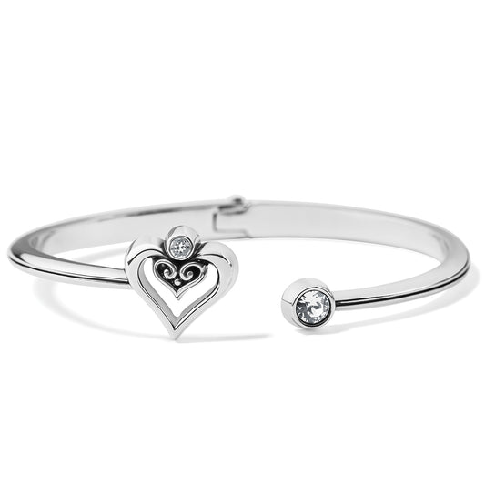JF8931 Alcazar Duet Heart Open Hinged Bangle