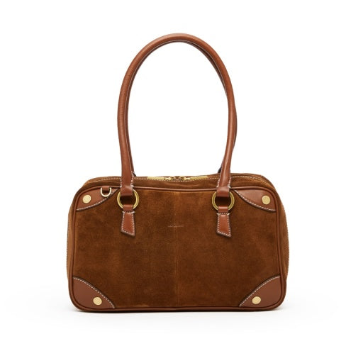 PREORDER NOW!  Meredith Medium Cinnamon Suede/Antique Gold
