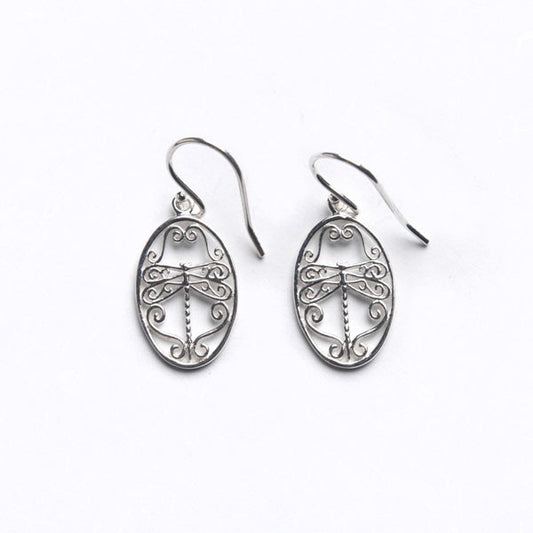 E494 Southern Gates Small Dragonfly Earrings