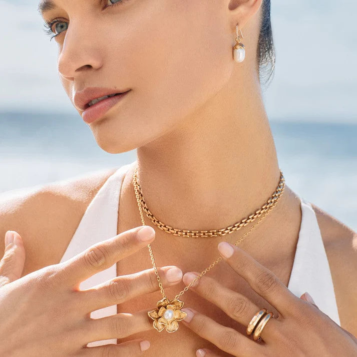 JA9964 Everbloom Pearl Drop Earrings