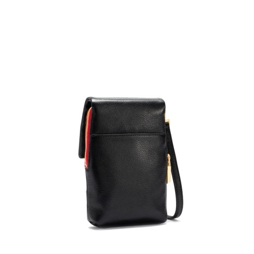 VIP Mobile Black brushed Gold Red Zipper