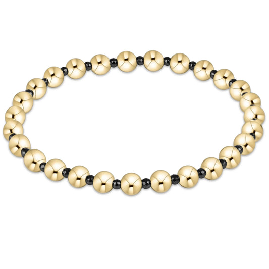 BFHEMGRAP5 Faceted Hematite Grateful Pattern 5mm Bead Bracelet