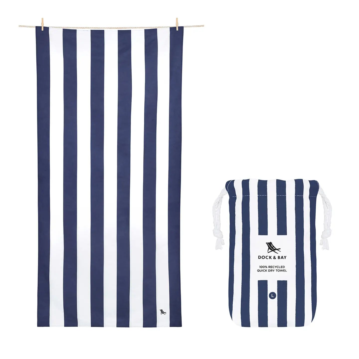 Large Whitsunday Blue Quick Dry Towel