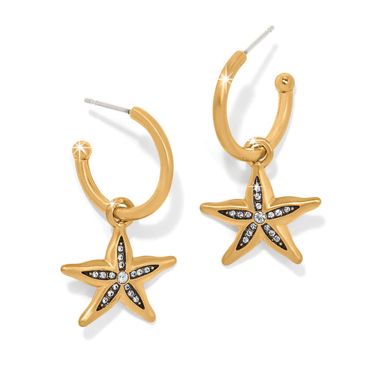 JA0174 Twilight Waters Starfish Hoop Earrings
